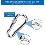 Swing bracket, hammock bracket, attachment set for hanging chair with max. 200 kg in tear-resistant V1237-ZY-203-0999