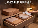 6-Piece Expandable Space-Saving Packing Cubes, Compression Travel Organizer Set with Shoe Laundry V1366-AZ2-W-15283