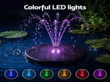 Gardeon Solar Fountain Pumps Bird Bath Battery Backup LED Remote Black 27cm FOUNT-POND-B-LED-250