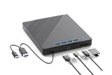 7 in 1 External CD DVD Drive USB 3.0 Burner Writer with Card Reader for Laptop V1263-JX-6360