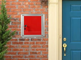 Aluminum Alloy Wall Mount Mailbox Red Letter Box for Letters Suggestions and Voting V1370-AZ4-10700