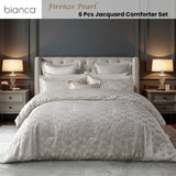 Bianca Firenze Pearl 6 Pcs Jacquard Geometric Comforter Set Super King V442-BCA-COMFORTER-FIRENZE-PEARL-SK