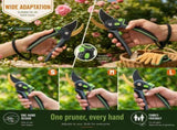 Garden Pruning Shears Ergonomic Non-Slip Grip, Smooth & Precise Cuts, Comfortable for 1-Inch V1366-AZ2-W-15073