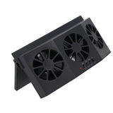 Car Exhaust Fan Solar Powered Air Circulating Fan Car Window Vent Fan for Odor Removal Heat V1294-YM0901-3113240171511