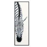 Classic Zebra w Artificial Fur Framed Canvas Wall Art 90cm V637-95202ZEB