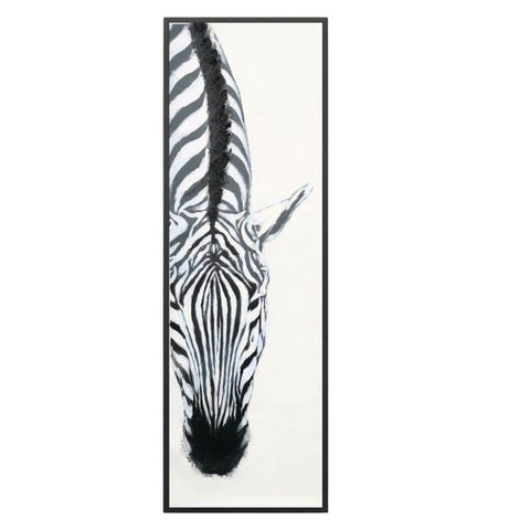 Classic Zebra w Artificial Fur Framed Canvas Wall Art 90cm V637-95202ZEB