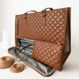 15.6 Inch 2-in-1 Insulated Leak-Proof Handbag and Lunch Bag Cooler Laptop Bag for Work, Brown V1188-MS-325-0147