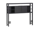 Artiss Bed Headboard King Single Storage Bedhead Charging Station Black BED-HEAD-SOR-KS-BK