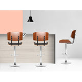 Artiss Bar Stools Gas Lift Leather Black BA-TW-8045-BK