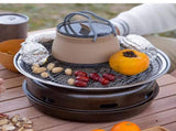 Blue 1L Portable Collapsible Camping Kettle - Food-Grade Silicone Body with 304 Stainless Steel V888-ELOSUNG45201