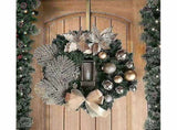 Christmas Wreath Artificial Flowers Champagne 25cm Wreaths Fireplace Wreath For V1263-JX-1678