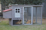 YES4PETS Grey Large Chicken Coop Rabbit Hutch Ferret Cage Hen Chook Cat House V278-ZH10