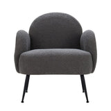 Artiss Armchair Boucle Charcoal Hanes UPHO-C-ARM-5101-CH