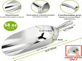 58oz 85oz Metal Scoops or Ice Machine - Large Aluminum Ice Scoop Set - Hand Wash Only V1259-DP01-F-510