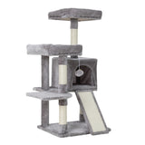 i.Pet Cat Tree 103cm Tower Scratching Post Scratcher Wood Condo House Trees Grey PET-CAT-APS018-GR