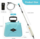 5L Electric Garden Sprayer with Telescopic Wand 3 Mist Nozzles, Shoulder Strap, Rechargeable V1107-119-62883