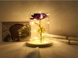 LED Rose Bedside Lamp Glass Night Light Birthday Gift Home Decoration V1294-YM0901-ZM03129-02