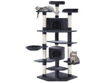 i.Pet Cat Tree 203cm Tower Scratching Post Scratcher Condo Trees House Bed Grey PET-CAT-PCTOP-GR