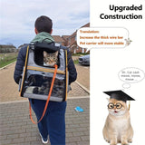 Foldable Expandable Pet Carrier Backpack for Cats and Small Dogs, Breathable Mesh Travel Carrier for V1341-ZY-QP8YH24W