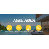 AURELAQUA Pool Cover 400 Micron 11x6.2m Solar Blanket Swimming Thermal Blue V219-SWPCOVAURA16B