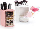 2 Pack Hair Brush Holders, 3-layer Rotatable Tie Organizer, Clear Acrylic Accessories Storage Box V1259-DP01-A-938