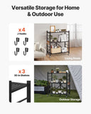 VEVOR 3-Tier Foldable Storage Shelf with Wheels 76 x 33 x 91 cm Metal Shelving V952-YDKZDHJHS3C1P6WN0001V0