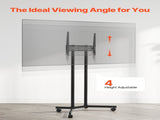 Rolling TV Stand, Mobile TV Cart for 32-65 Inch Screens, Height Adjustable, Portable Monitor Stand V952-TYSDLDDSJZJZGTD2Z001V0