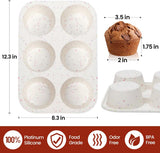 Silicone Jumbo Muffin Pan 6 Cups & Regular Size 12 V1259-DP01-A-4526
