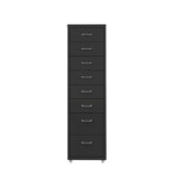 Levede 8 Drawer Office Cabinet Drawers Black HO0403-8-BK_NZ
