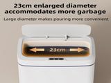 Black Intelligent Dual-Sensor Trash Can - Slim-Fit Touchless Battery-Powered V888-ELOSUNG45953