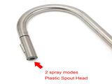 Brushed Nickel 2 Way Spray Kitchen Mixer Tap Pull Out Sink Laundry Swivel Faucet V1233-KRD519BS