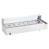 VEVOR Commercial Electric Food Warmer Countertop Buffet 4*8Qt with Glass Shield V952-SYSPBWQBLZK4RHM29V3