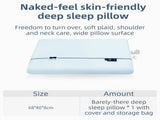 Blue Deep Sleep Slow Rebound Memory Foam Pillow with Washable Cover Storage Bag - Broad Surface V888-ELOSUNG55089-12