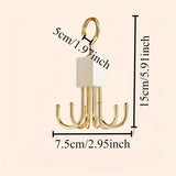 Gold Black rotating multi-hook home organisation, storage solution, high-quality V1347-127-BLA-31381