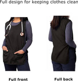6 Pack Cobbler Apron for Women Men, Universal Adult Smock Aprons with 2 Pockets, Black Waterproof V1188-ZC-DLL-1387