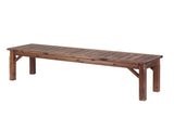 Gardeon Garden Benches Garden Seating Backless Timber Seat 150cm Brown ODF-BENCH-150-CC