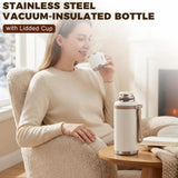1Pcs 2 In 1 Stainless Steel Thermo Vacuum Insulated BottleWith Cover Lid For Coffee Hot Drink And V1192-AZ-W-28092