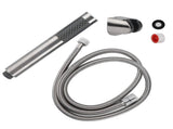 3Pcs/Set Stainless Steel Hand Shower Brushed Round Single Shower Head with Hose Fixed Holder V1294-YM0714-3112210093011