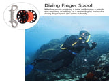 Durable Black Aluminum Diving Buoy Spool Reel with Snap Clip for Technical Diving 1Set V1369-AZ3-W-20055