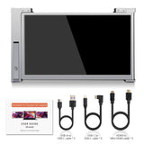 Dual Portable Triple Fold 1080P IPS FHD Monitor Screen Extender For Laptop 13.3" Black V255-S16-BK