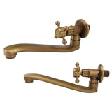 Antique Garden Faucet with Extended Spout Antifreezing Copper Wall Mount Single Cold Water Tap for V1294-YM0706-3112230063011