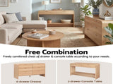 Artiss Console Table Hallway Entryway Storage Drawer Shelf Curved Edge 120CM Pine FUR-Z-CST-03-WD