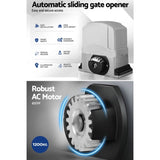 LockMaster Electric Sliding Gate Opener 1200KG Auto Keypad Hardware Remote 6M GO-DSR1200-SV-172-RX3