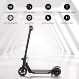 Electric Scooter 130W 16KM/H LED Light Folding Portable Riding Commuter Black ESC-S32-6-BK