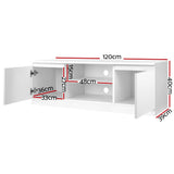 Artiss TV Cabinet Entertainment Unit 120cm White Anita FURNI-C-GBTV-120-WHITE