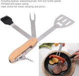 5-in-1 Foldable Stainless Steel BBQ Grill Multitool with Spatula, Fork and Bottle Opener for V1189-LC-HW-00578