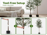 Artiss 210cm Artificial Olive Tree Faux Trees Indoor Decor Artificial Plants Lifelike Plant 2.1M AP-TREE-OLIVE-210