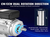 1.5KW Electric Motor 1400 rpm, AC 220240V 9.85A, 90L, B3 Frame, Air Compressor Motor Single Phase, V952-TYJLIECDJ172RCGCBV7