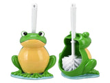 Frog Shape Toilet Brush Creative Bathroom Cleaning Brush with Holder Bowl Standing Toilet Brush Set V1294-YM0523-3117220058011
