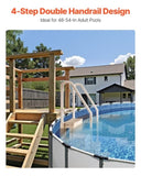 VEVOR 4-Step Taupe Robust Pool Ladder of 2 Handrails for 1219.2-1371.6 mm Pools V952-DXYCTLTSFSSL7S7BSV0